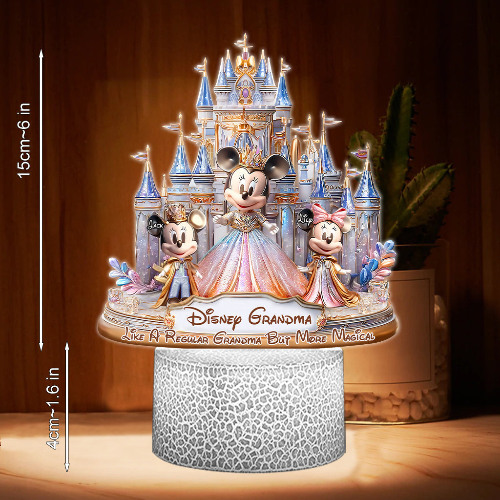 Magic Grandma - Personalized Mouse Shaped Plaque Light Base