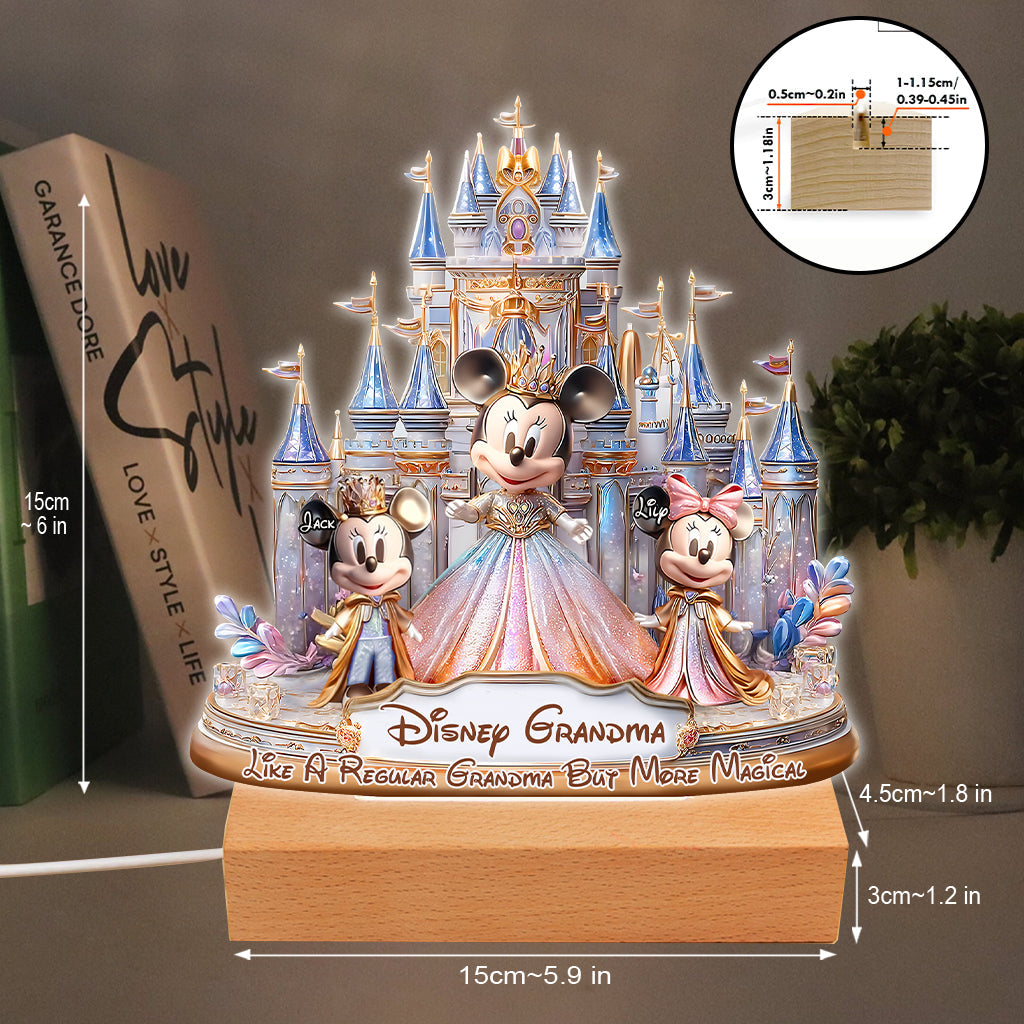 Magic Grandma - Personalized Mouse Shaped Plaque Light Base