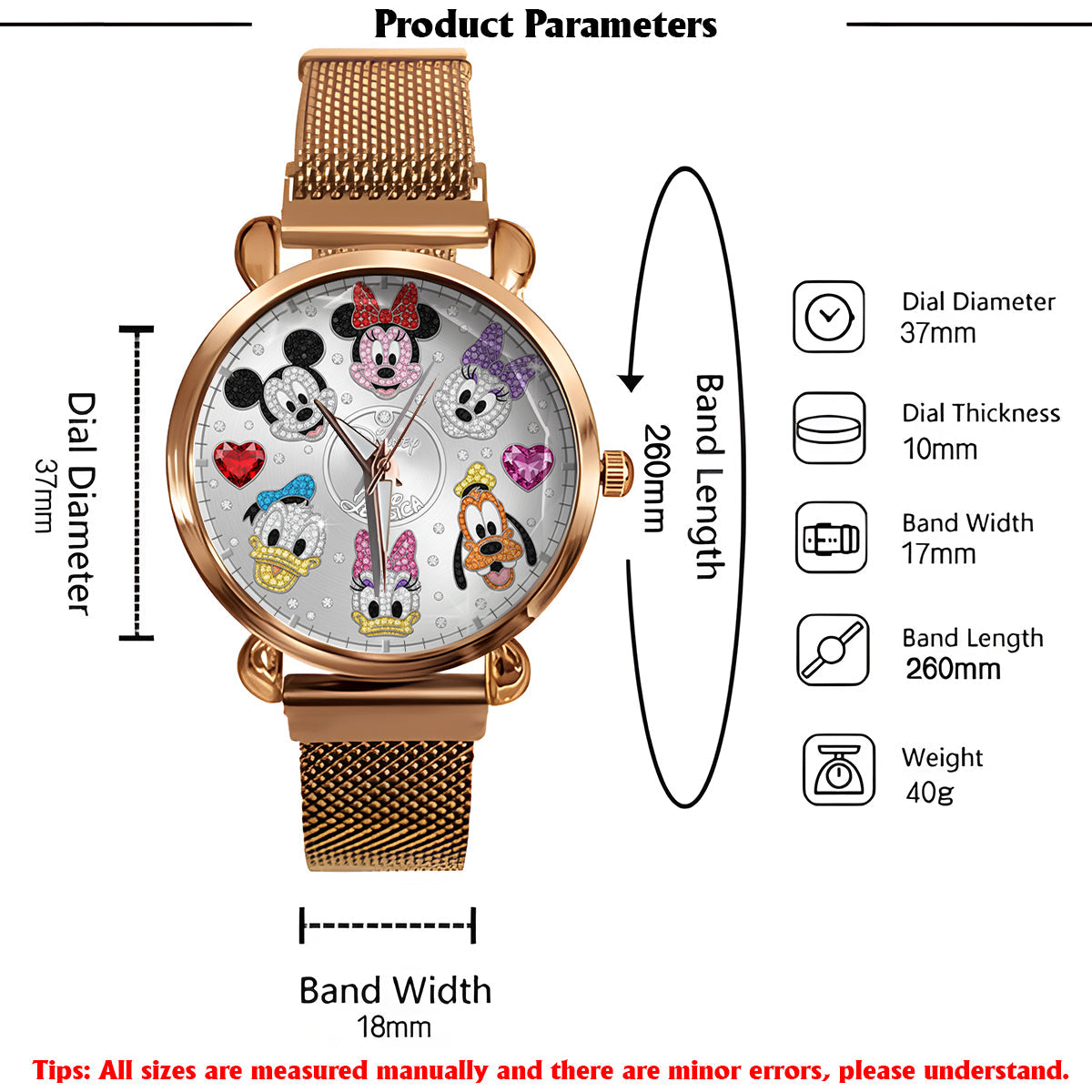 Magical World - Personalized Mouse Women Hand Watch