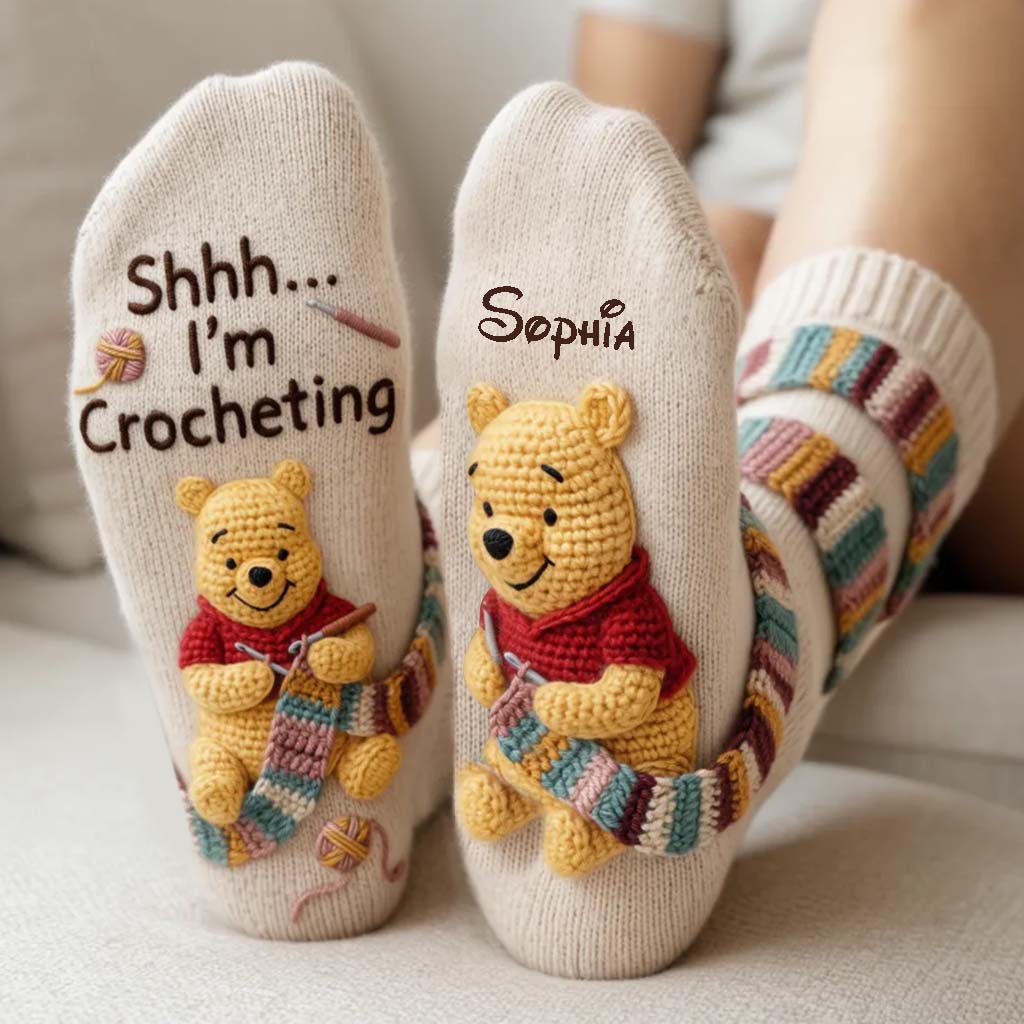 Sh... I'm Crocheting - Personalized Crocheting Socks