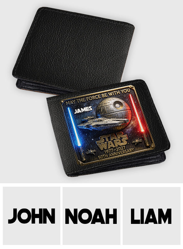 50th Anniversary - Personalized The Force Leather Wallet