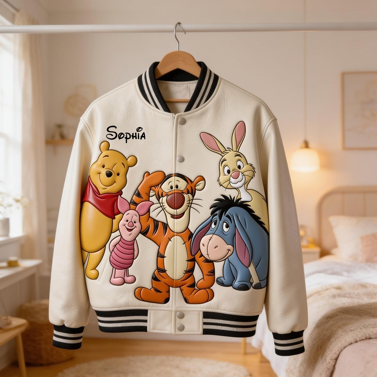 Friends - Personalized Yellow Bear Varsity Jacket