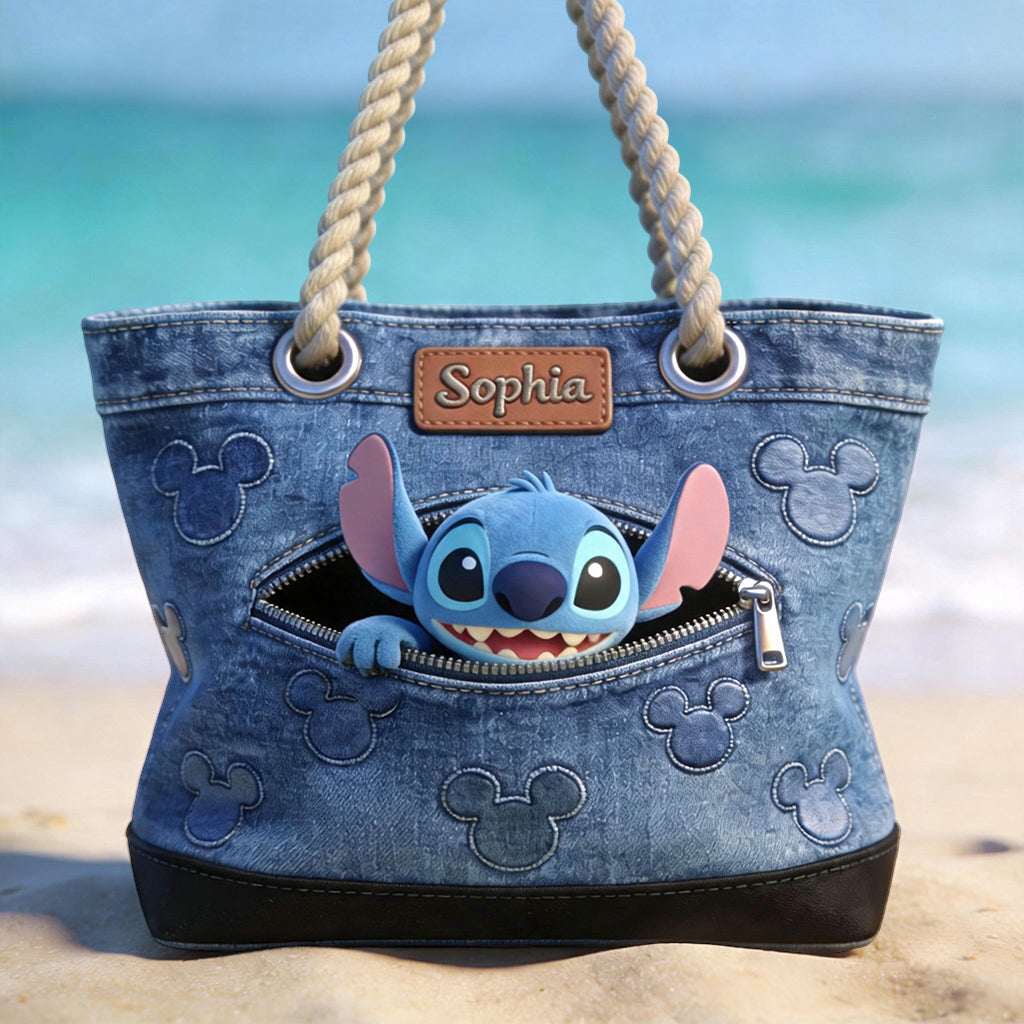 Ohana Means Family - Personalized Ohana Beach Bag