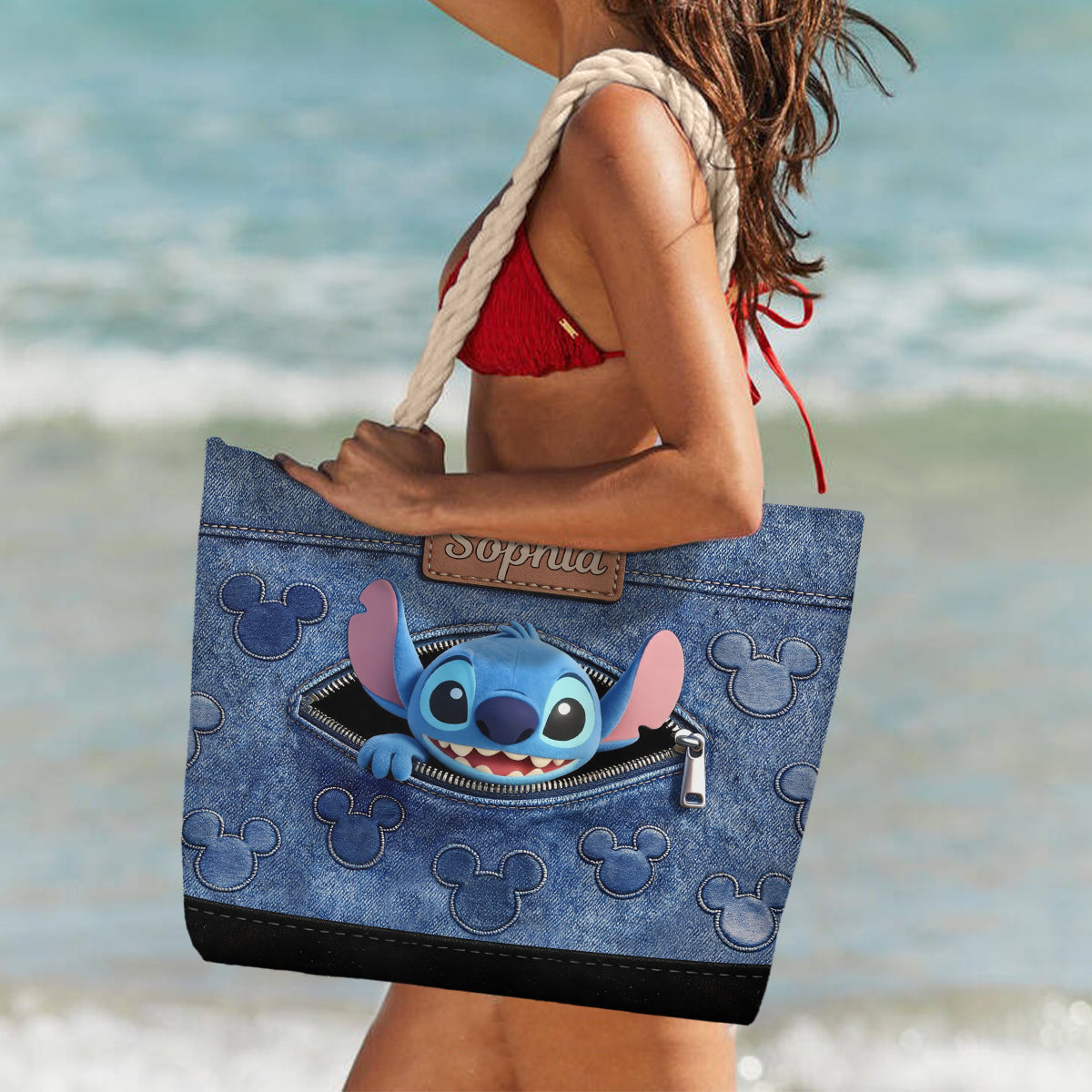 Ohana Means Family - Personalized Ohana Beach Bag