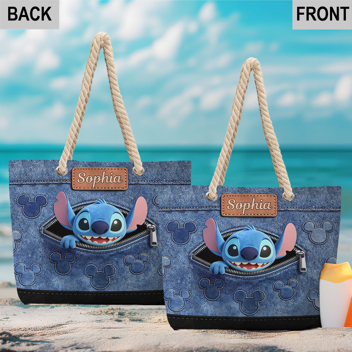 Ohana Means Family - Personalized Ohana Beach Bag