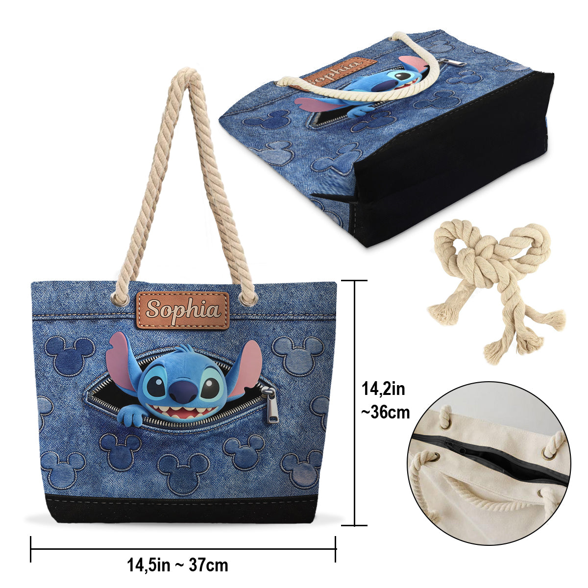 Ohana Means Family - Personalized Ohana Beach Bag