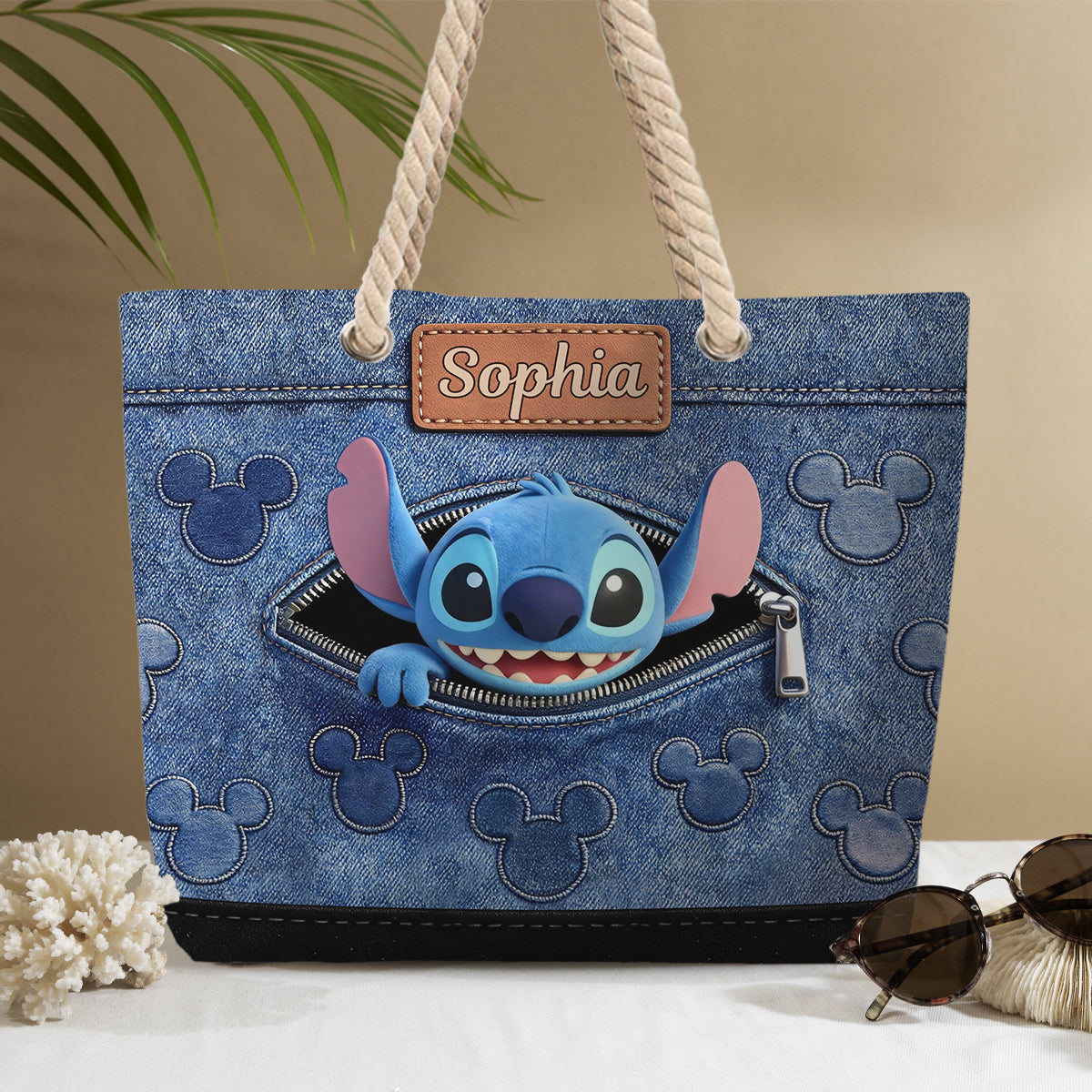 Ohana Means Family - Personalized Ohana Beach Bag