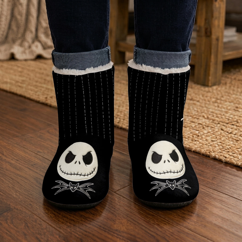 Nightmare - Personalized Nightmare Faux Fur Boot Slippers