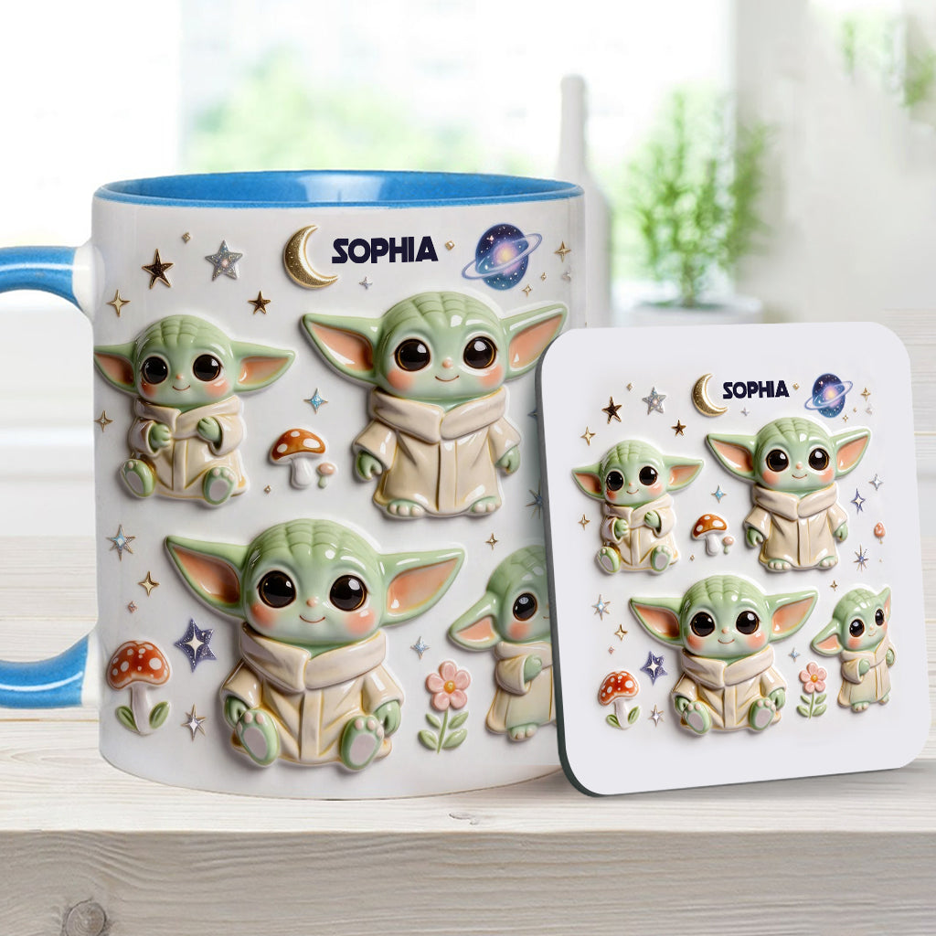 Cute Baby - Personalized The Force Accent Mug & Coaster