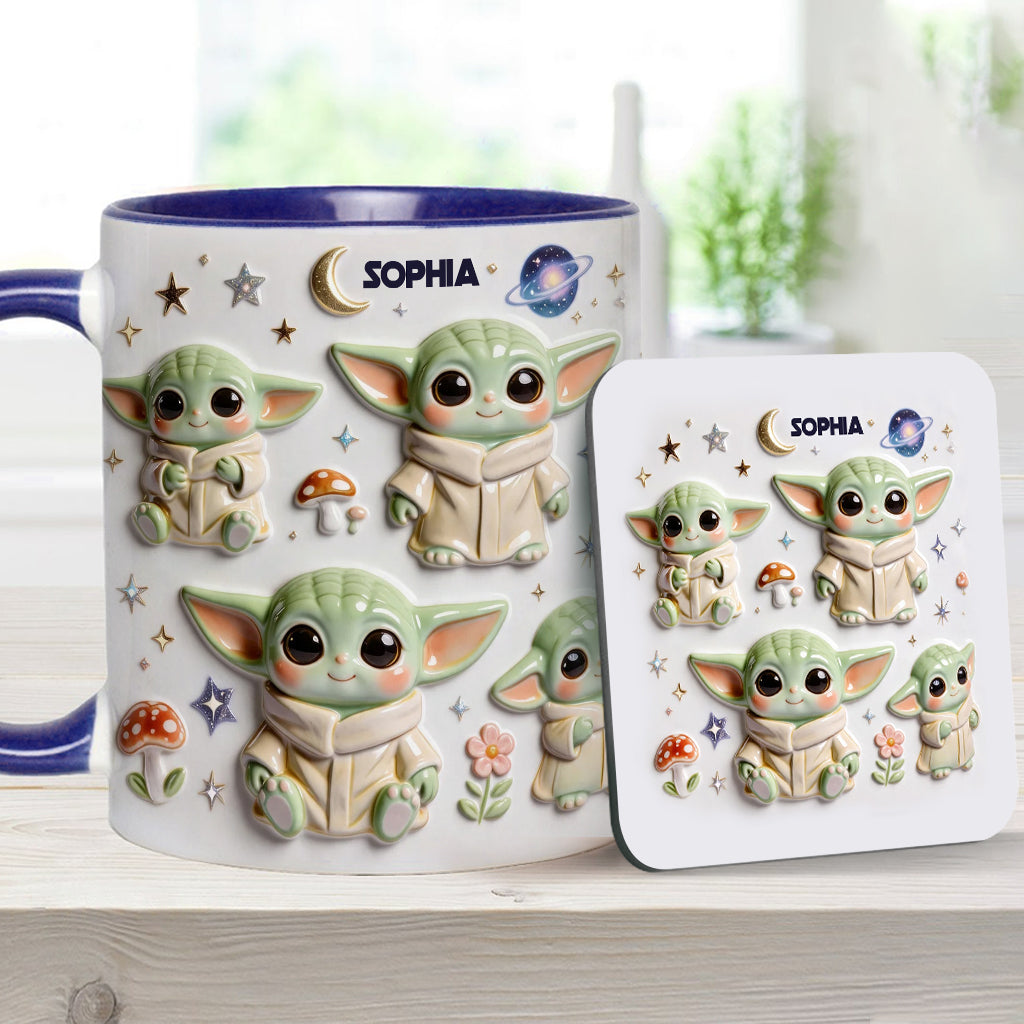 Cute Baby - Personalized The Force Accent Mug & Coaster