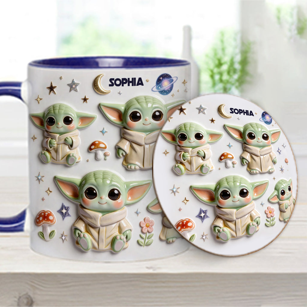 Cute Baby - Personalized The Force Accent Mug & Coaster