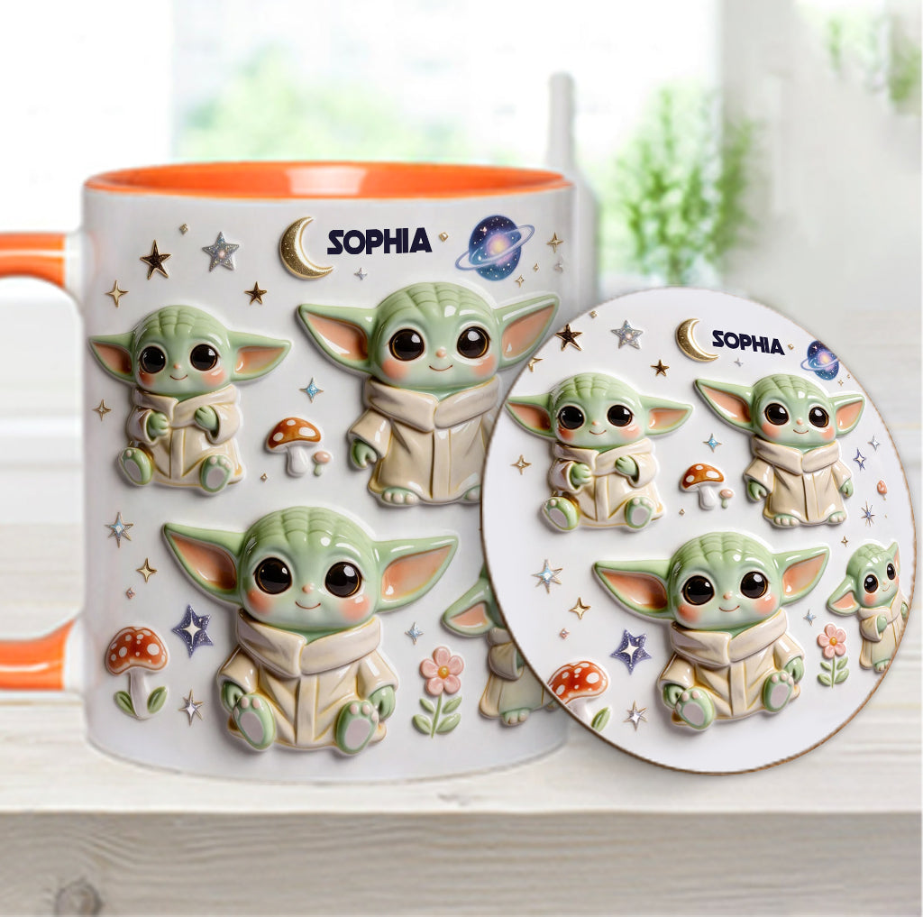 Cute Baby - Personalized The Force Accent Mug & Coaster