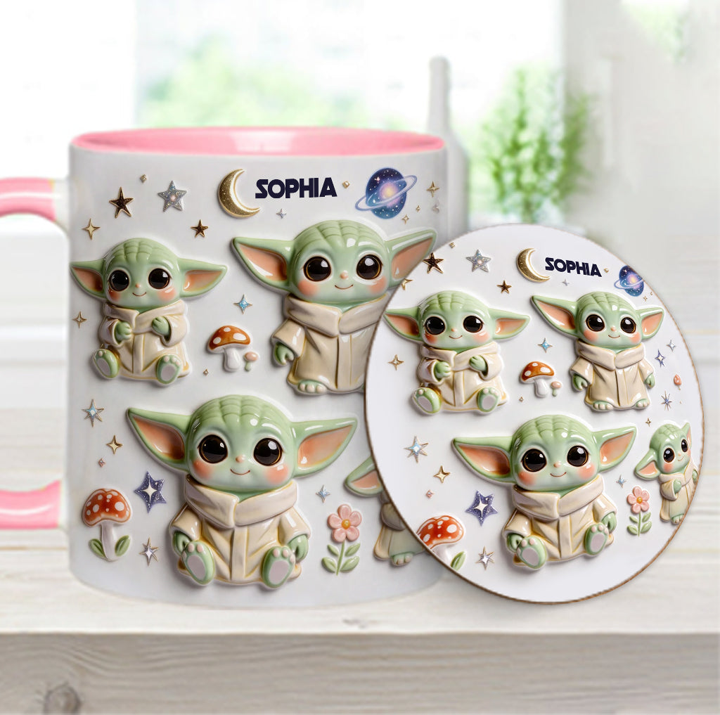 Cute Baby - Personalized The Force Accent Mug & Coaster