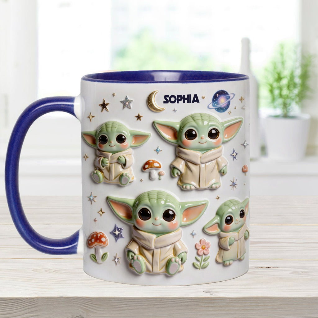 Cute Baby - Personalized The Force Accent Mug & Coaster
