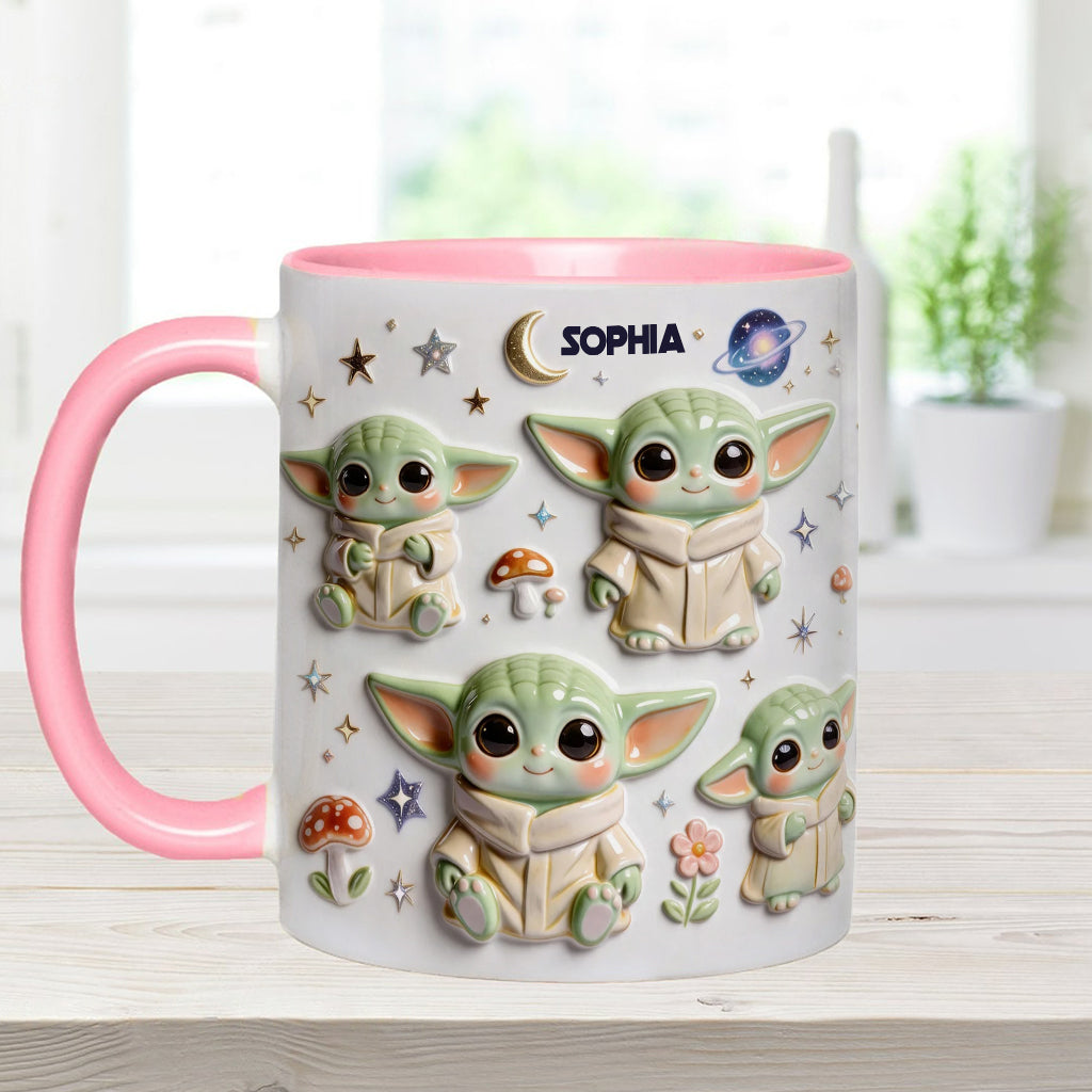 Cute Baby - Personalized The Force Accent Mug & Coaster