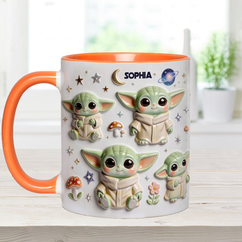 Cute Baby - Personalized The Force Accent Mug & Coaster