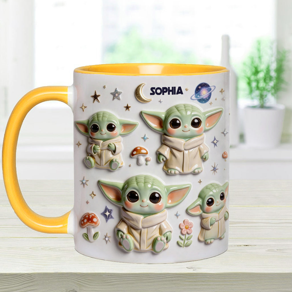 Cute Baby - Personalized The Force Accent Mug & Coaster