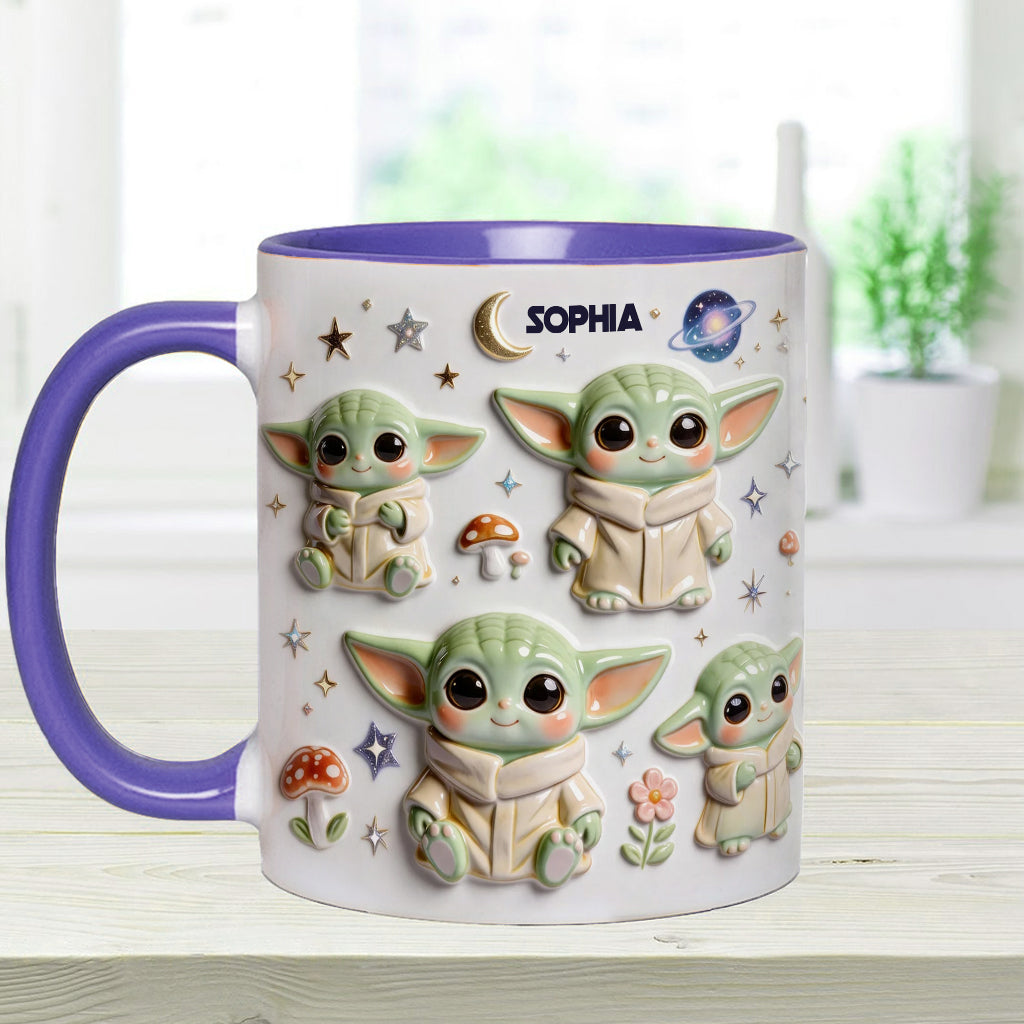 Cute Baby - Personalized The Force Accent Mug & Coaster