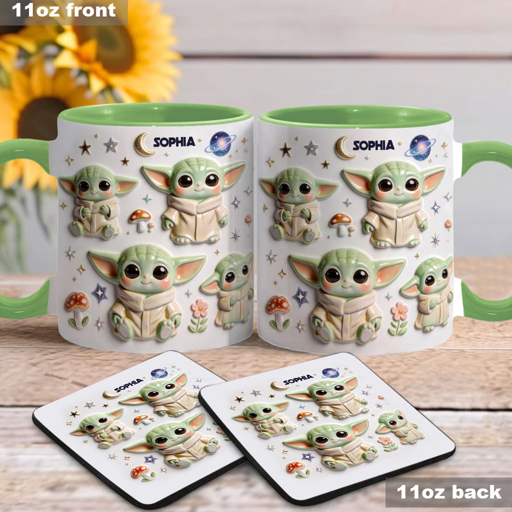 Cute Baby - Personalized The Force Accent Mug & Coaster