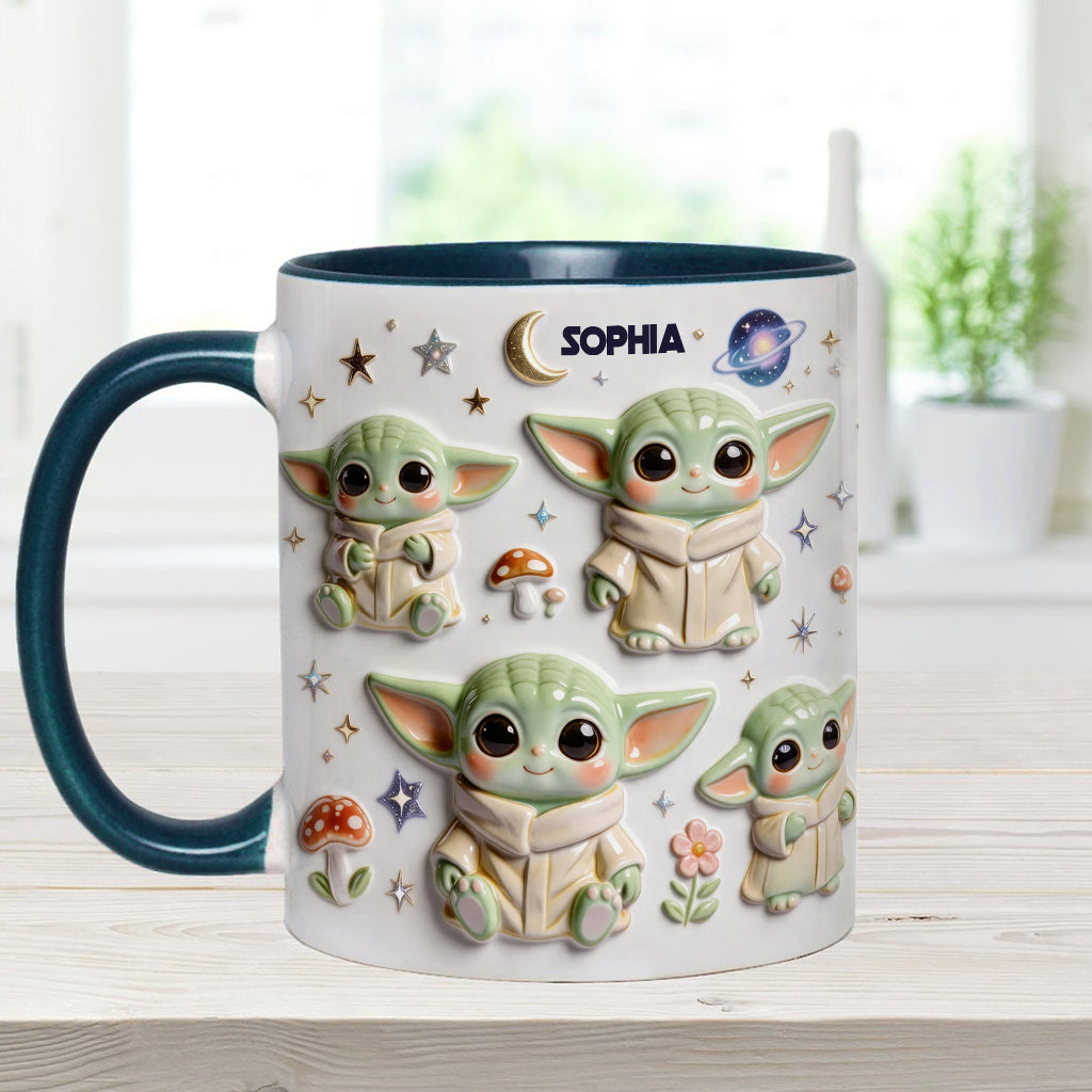 Cute Baby - Personalized The Force Accent Mug & Coaster