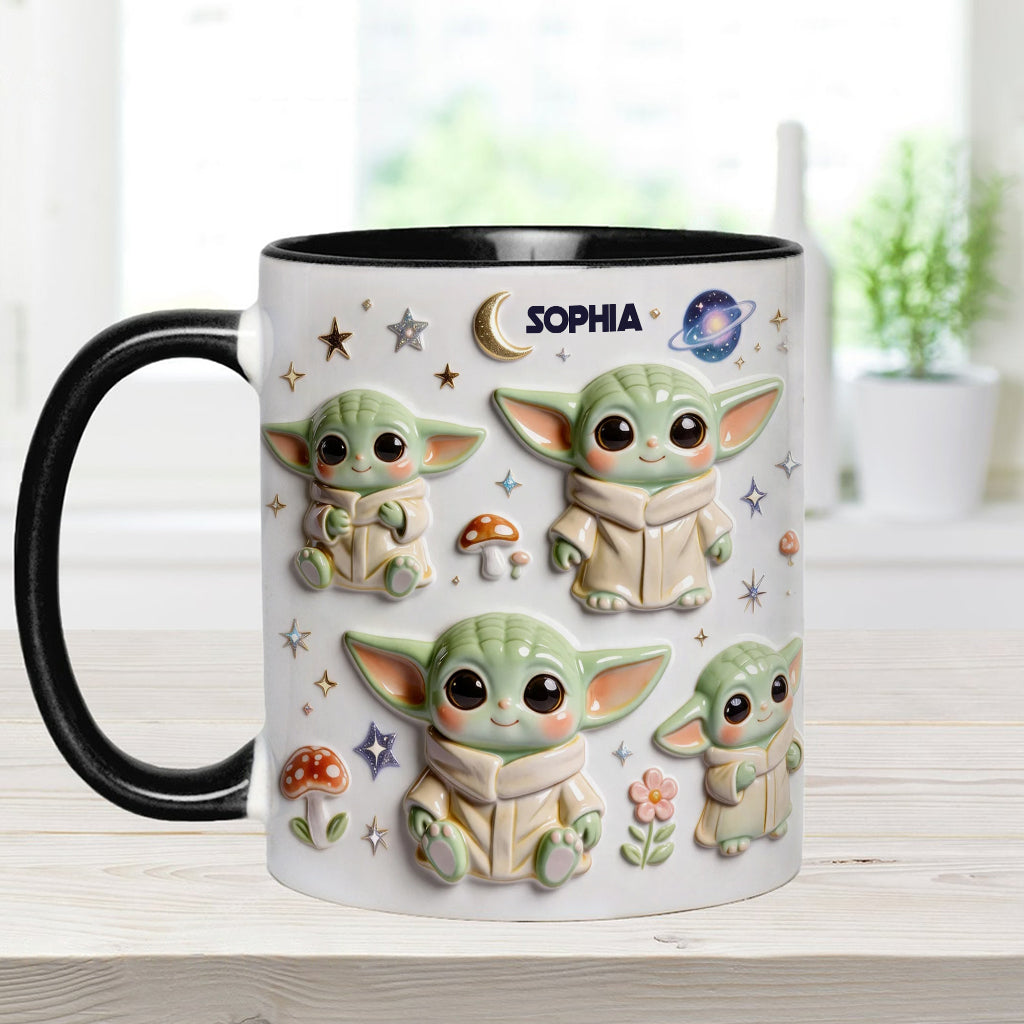 Cute Baby - Personalized The Force Accent Mug & Coaster