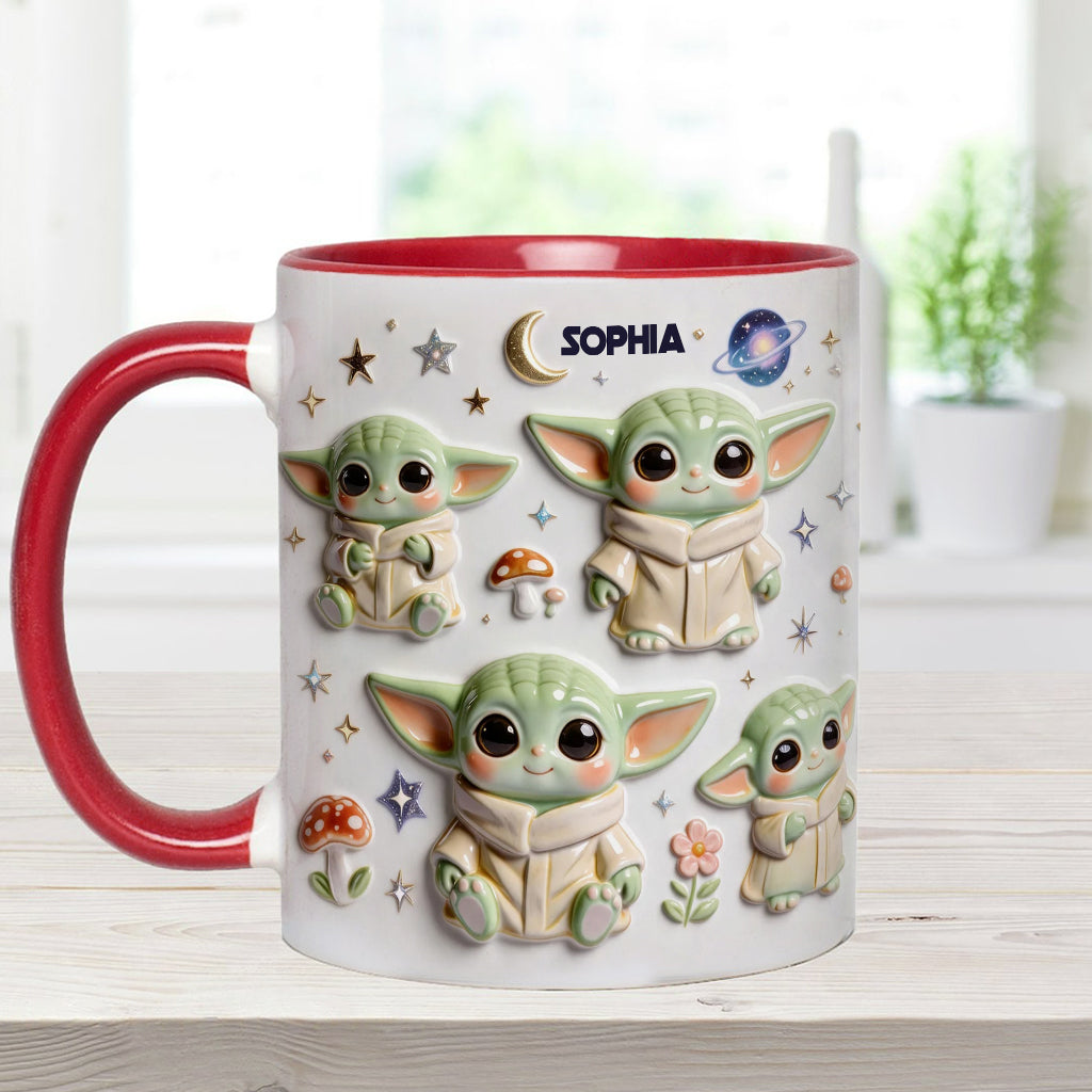 Cute Baby - Personalized The Force Accent Mug & Coaster
