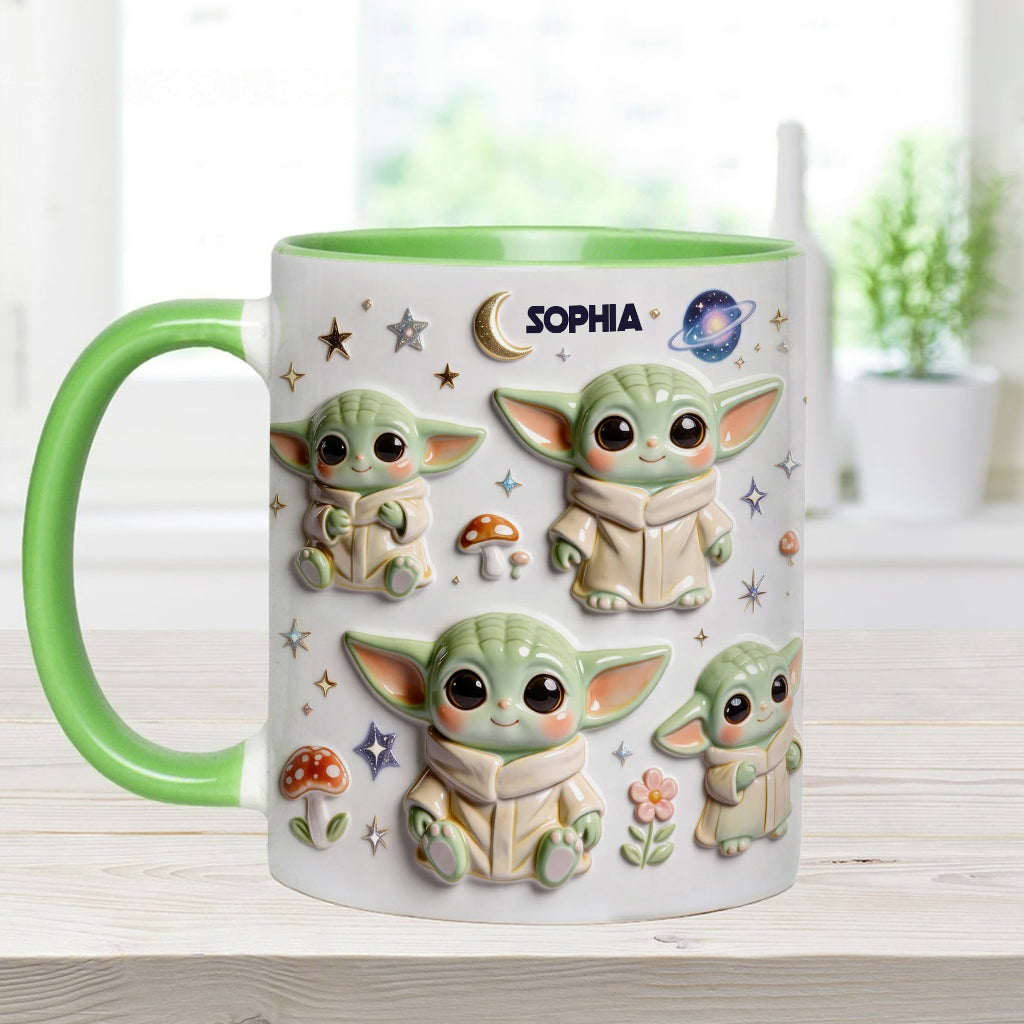 Cute Baby - Personalized The Force Accent Mug & Coaster