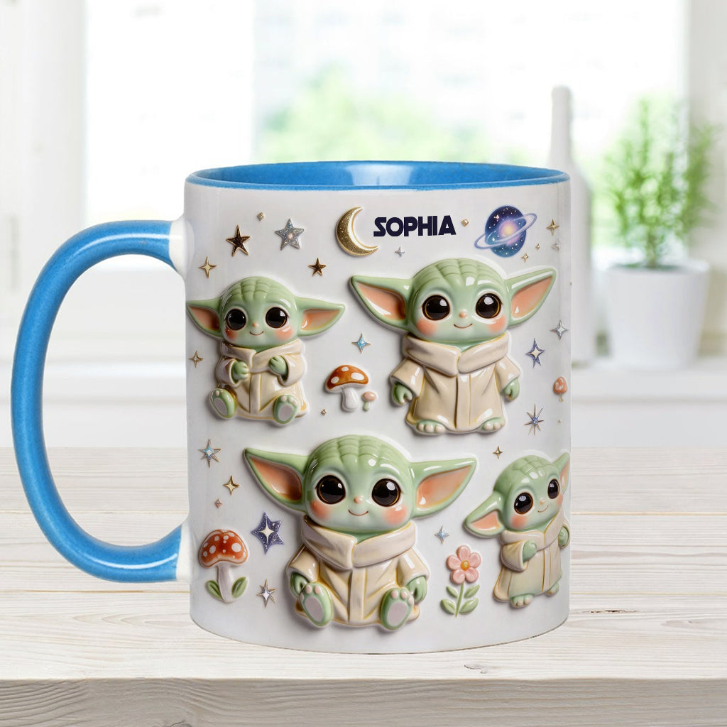 Cute Baby - Personalized The Force Accent Mug & Coaster
