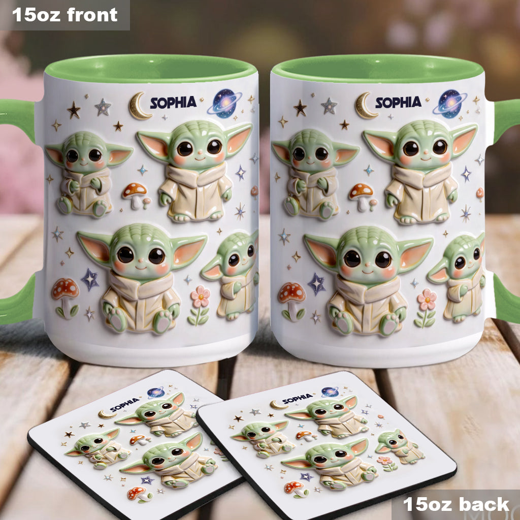 Cute Baby - Personalized The Force Accent Mug & Coaster