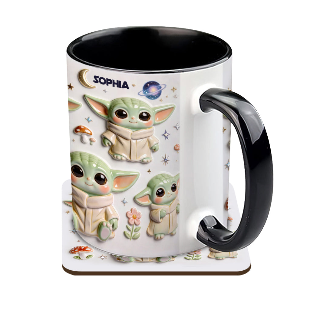Cute Baby - Personalized The Force Accent Mug & Coaster