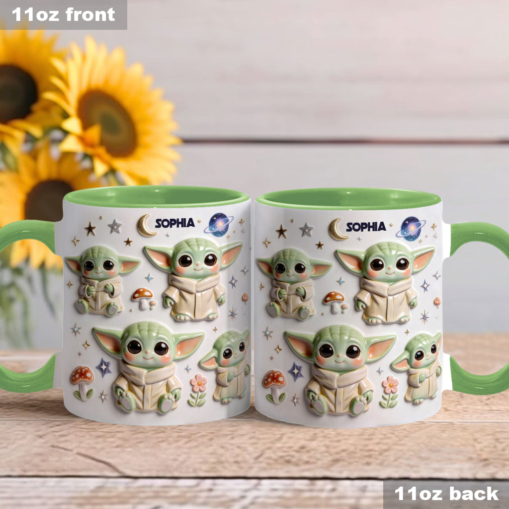 Cute Baby - Personalized The Force Accent Mug & Coaster