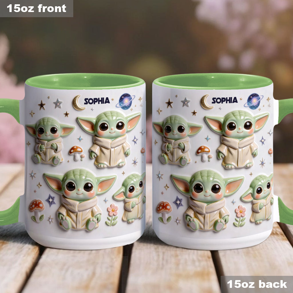 Cute Baby - Personalized The Force Accent Mug & Coaster