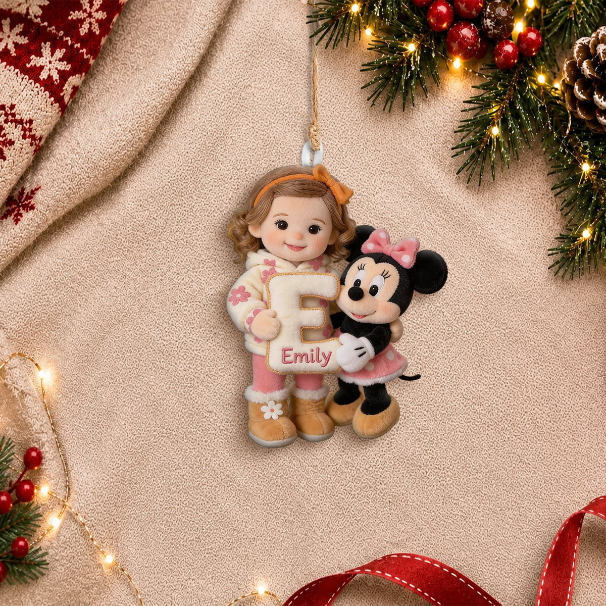 My Happy Christmas - Personalized Kid Plush Ornament