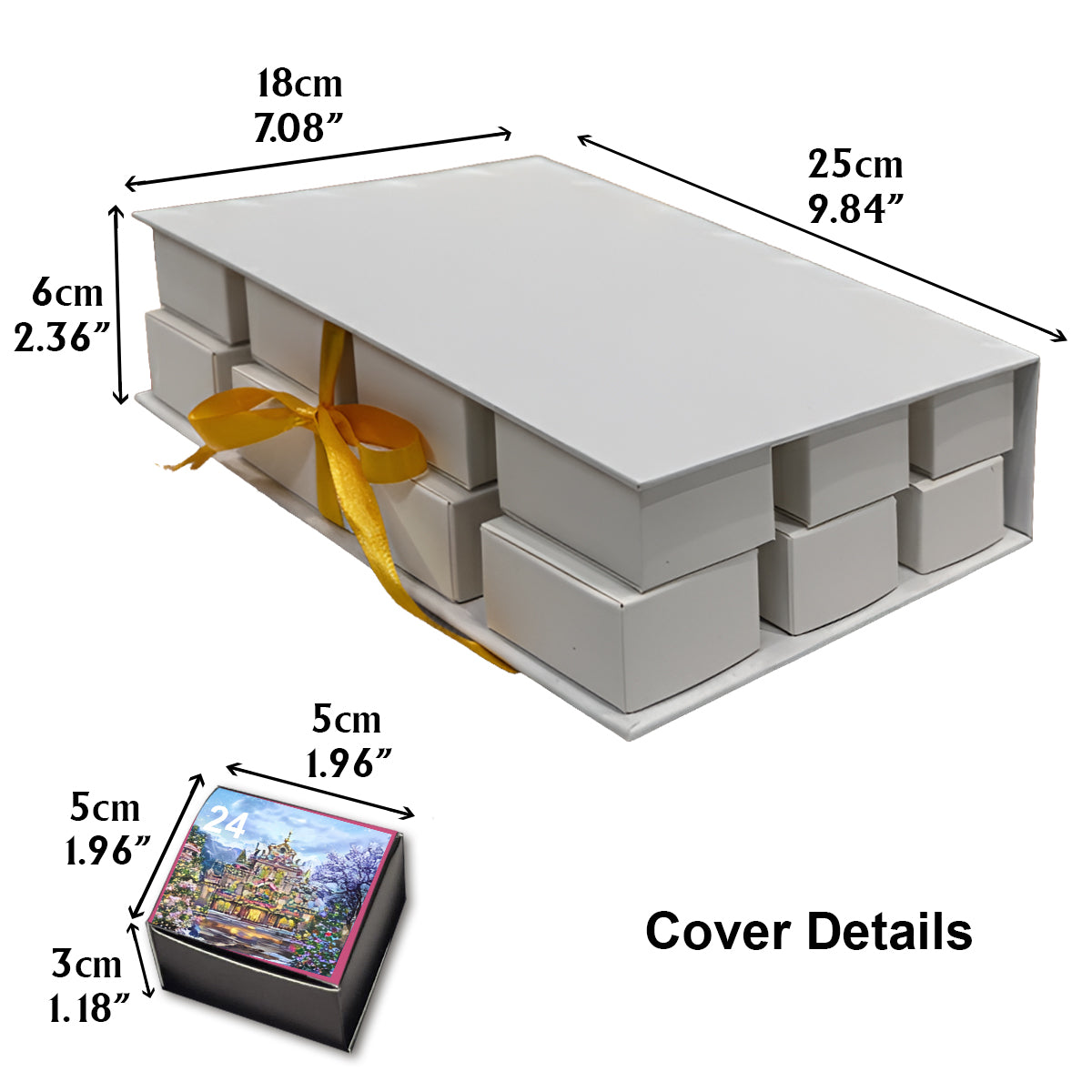 Magical Princess Collection - Personalized Mouse Folded Advent Calendar With Ornaments