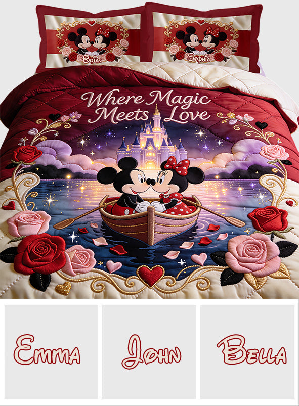 Where Magic Meets Love - Personalized Mouse Quilt Set