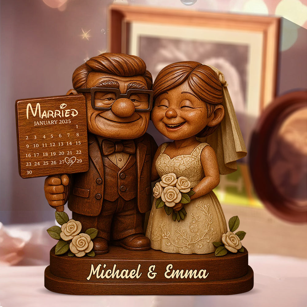 Married - Personalized Mouse Custom Shaped Wood Plaque