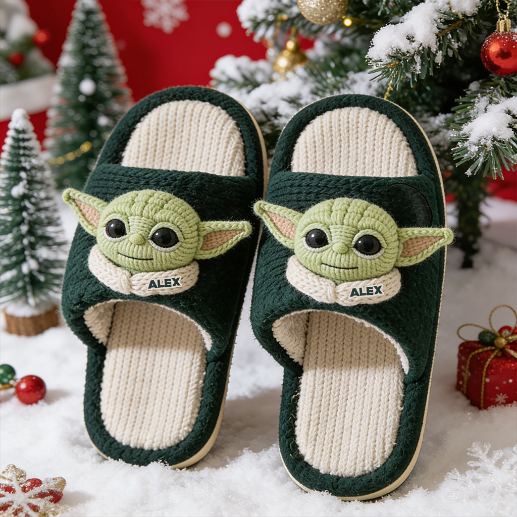 Cute Galaxy Character - Personalized The Force Open-Toe Slippers