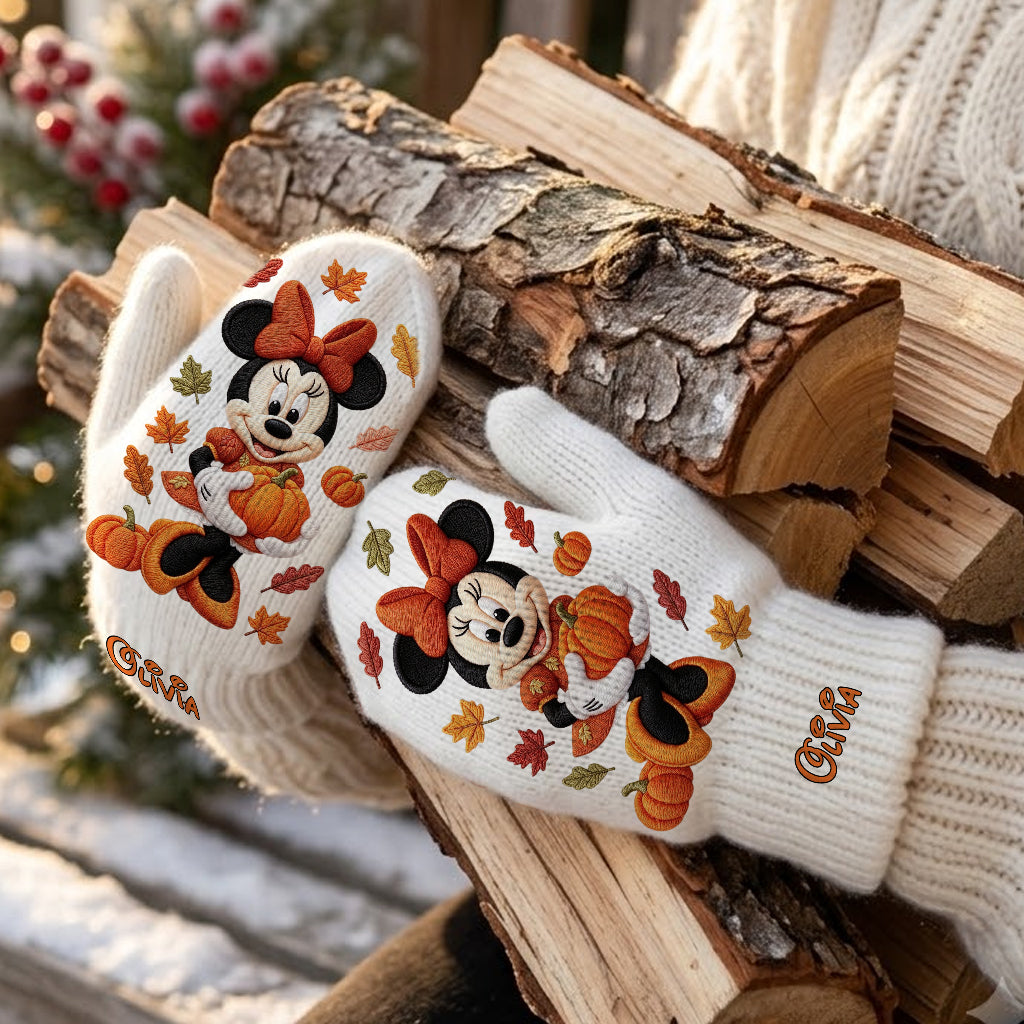 Magical Autumn - Personalized Mouse Knitted Mittens
