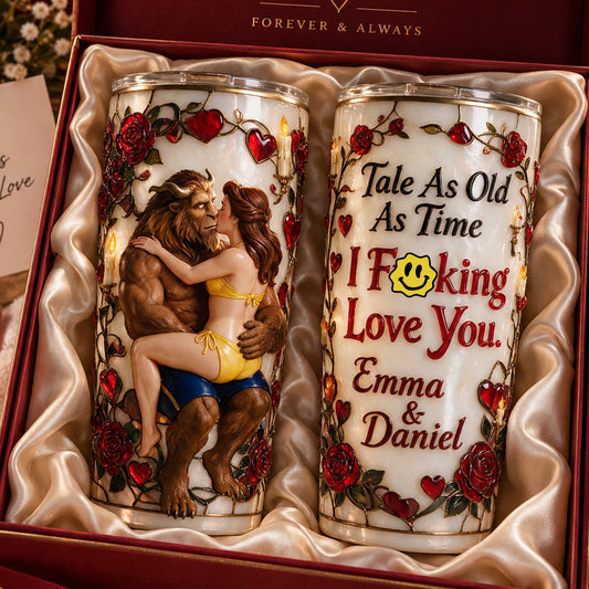 Naughty Fairy Tale - Personalized Beauty And The Beast Tumbler