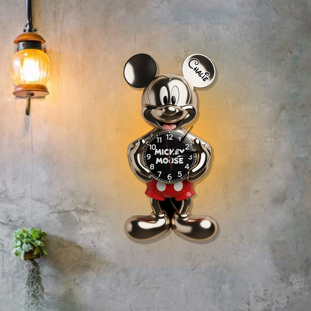 Magical Mouse Clock - Personalized Mouse LED Light Wall Clock