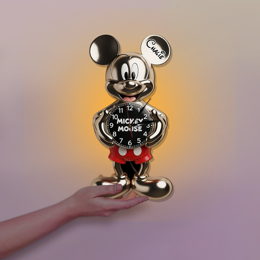 Magical Mouse Clock - Personalized Mouse LED Light Wall Clock