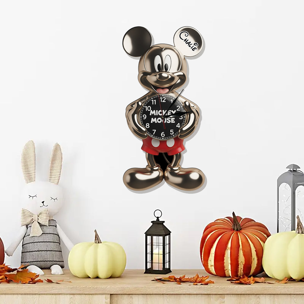 Magical Mouse Clock - Personalized Mouse LED Light Wall Clock