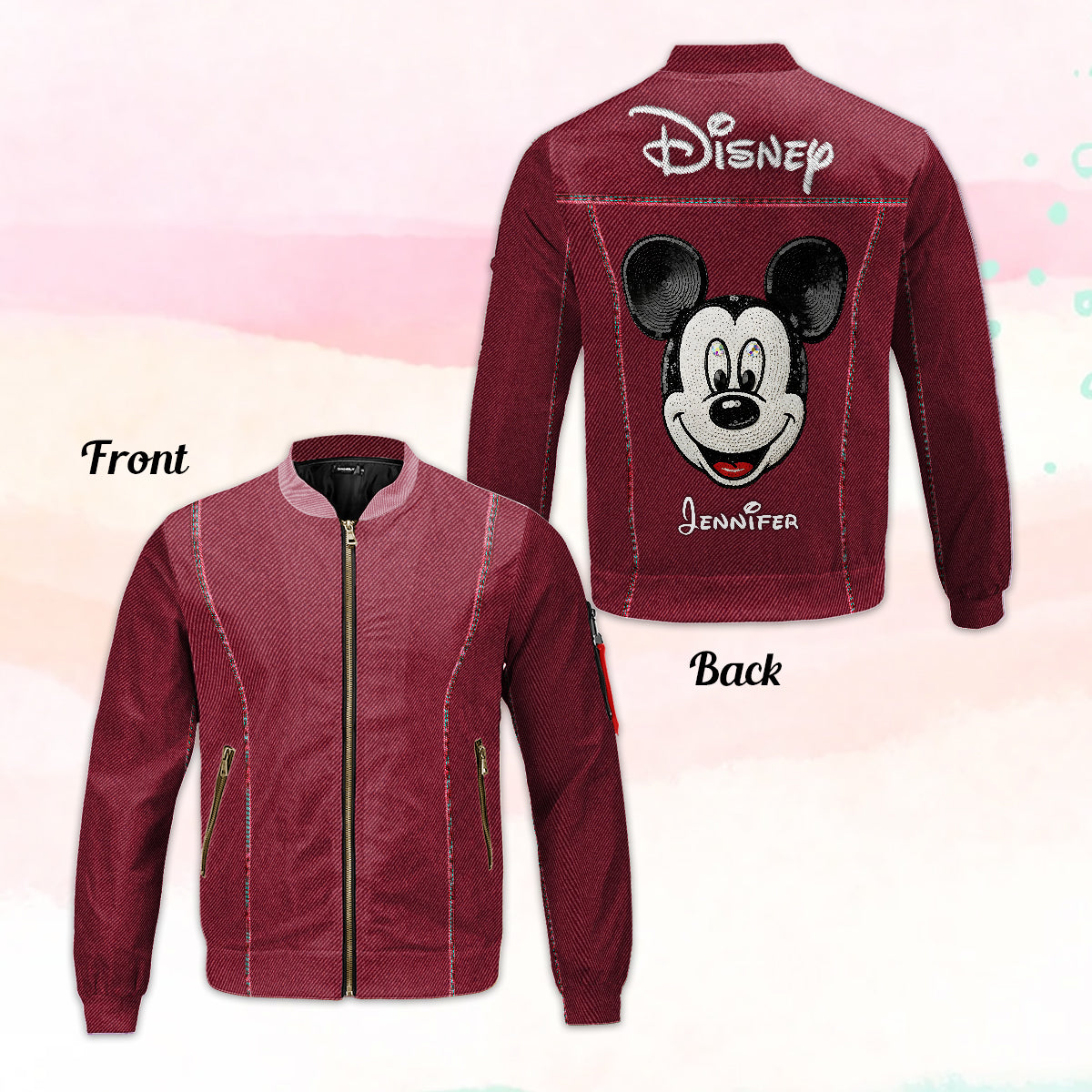 Dream Magic Custom Name - Personalized Mouse Bomber Jacket