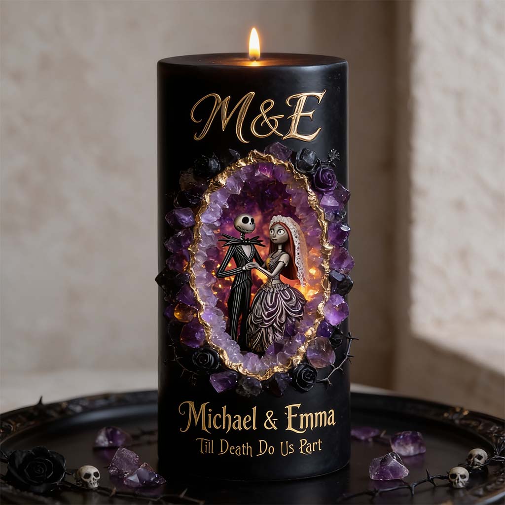 Til Death Do Us Part - Personalized Nightmare Flameless Candle
