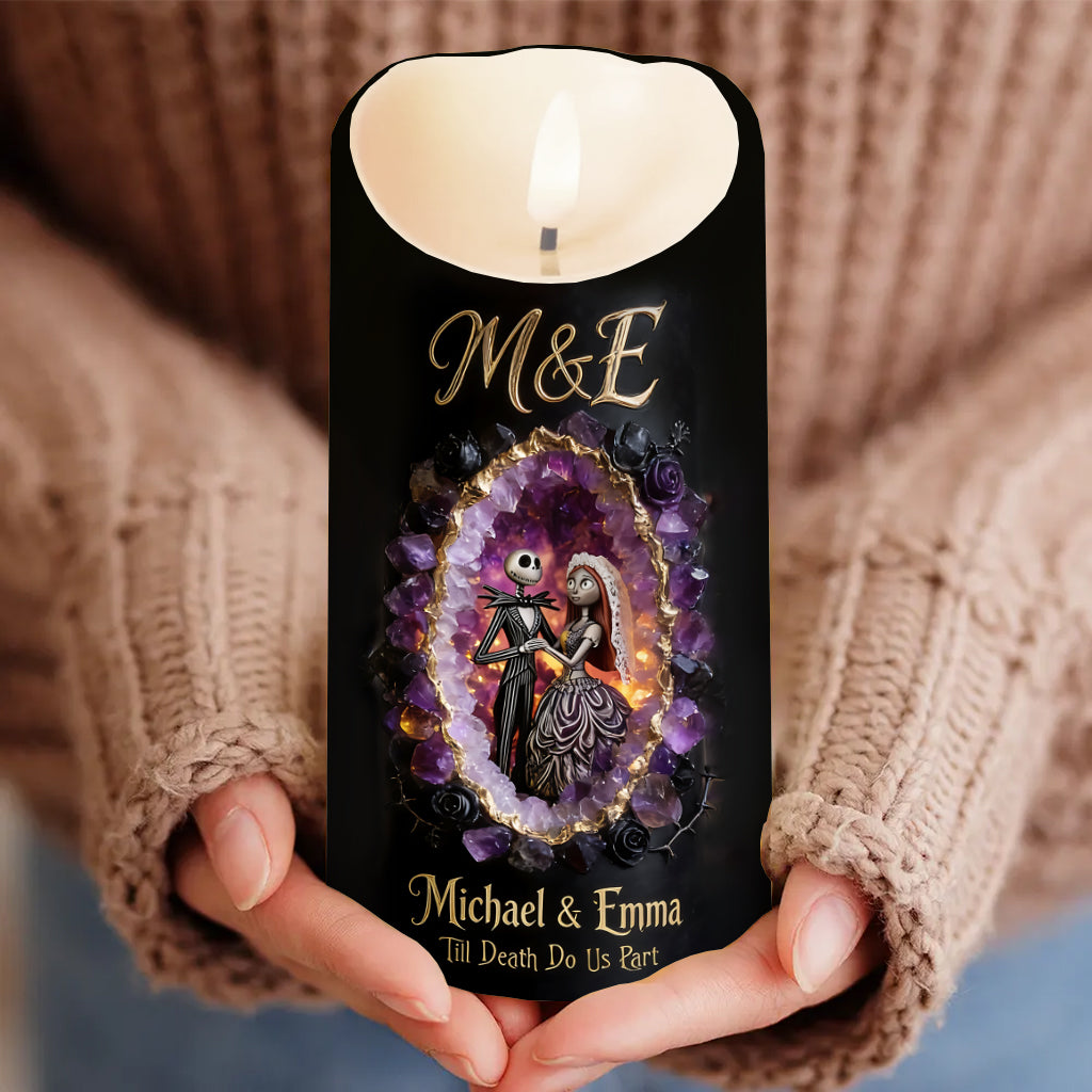 Til Death Do Us Part - Personalized Nightmare Flameless Candle