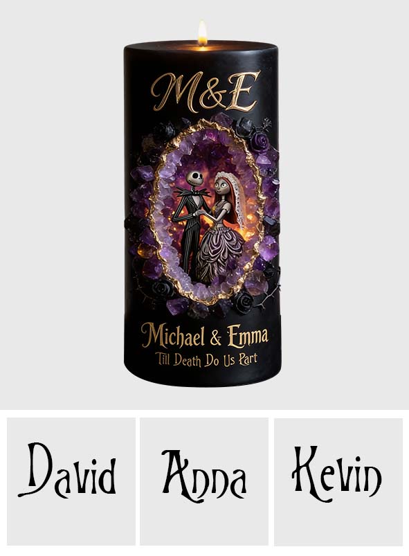 Til Death Do Us Part - Personalized Nightmare Flameless Candle