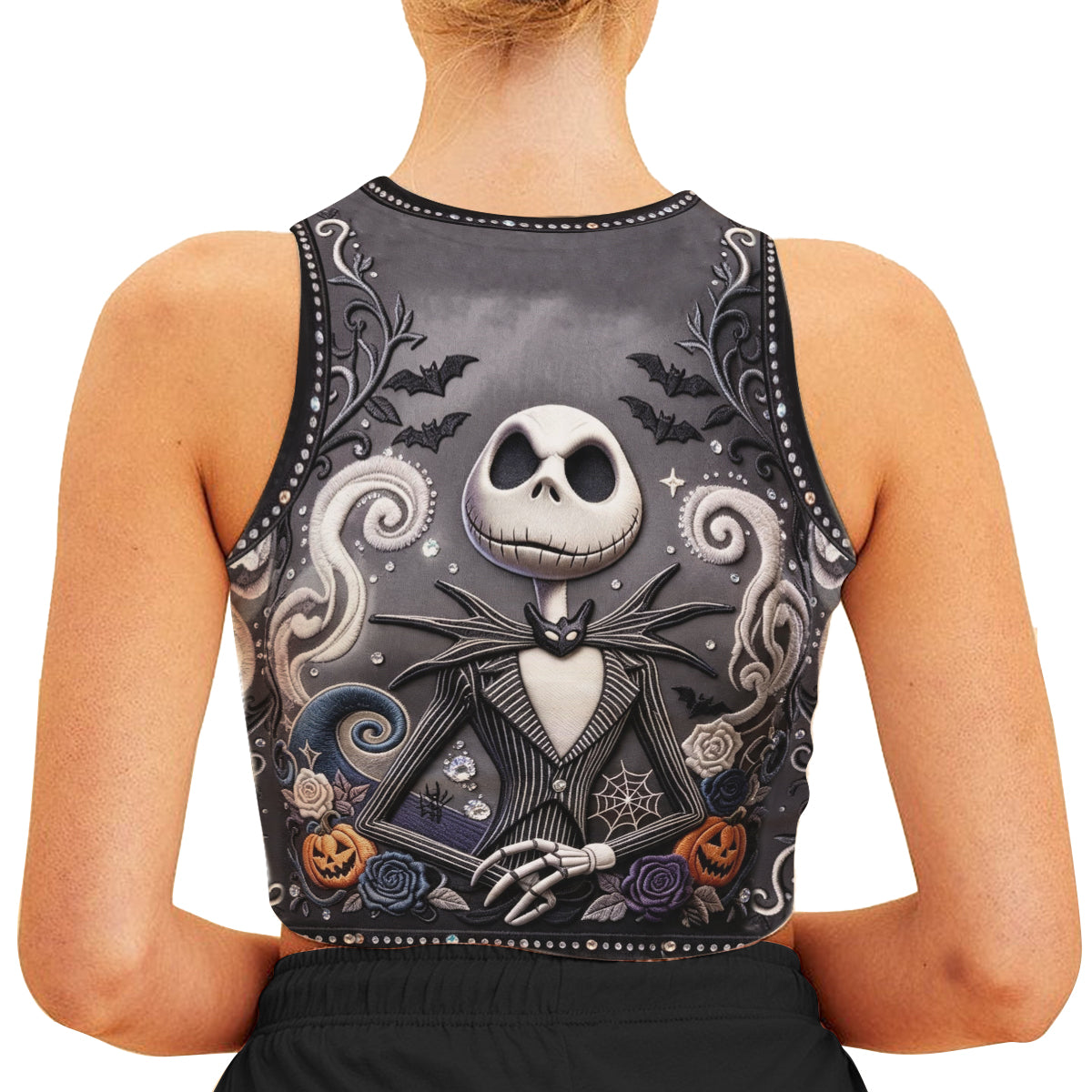 Halloween Nightmare - Personalized Nightmare Flare Pants & Crop Tanktop