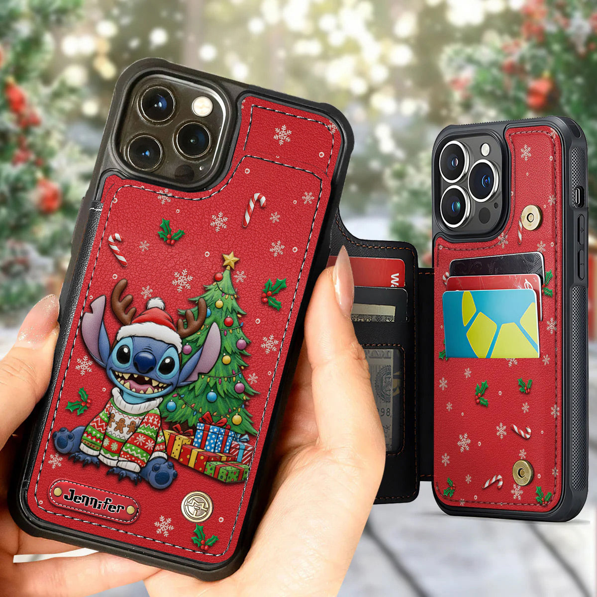 Blue Ohana - Personalized Ohana Fully Printed Wallet Phone Case
