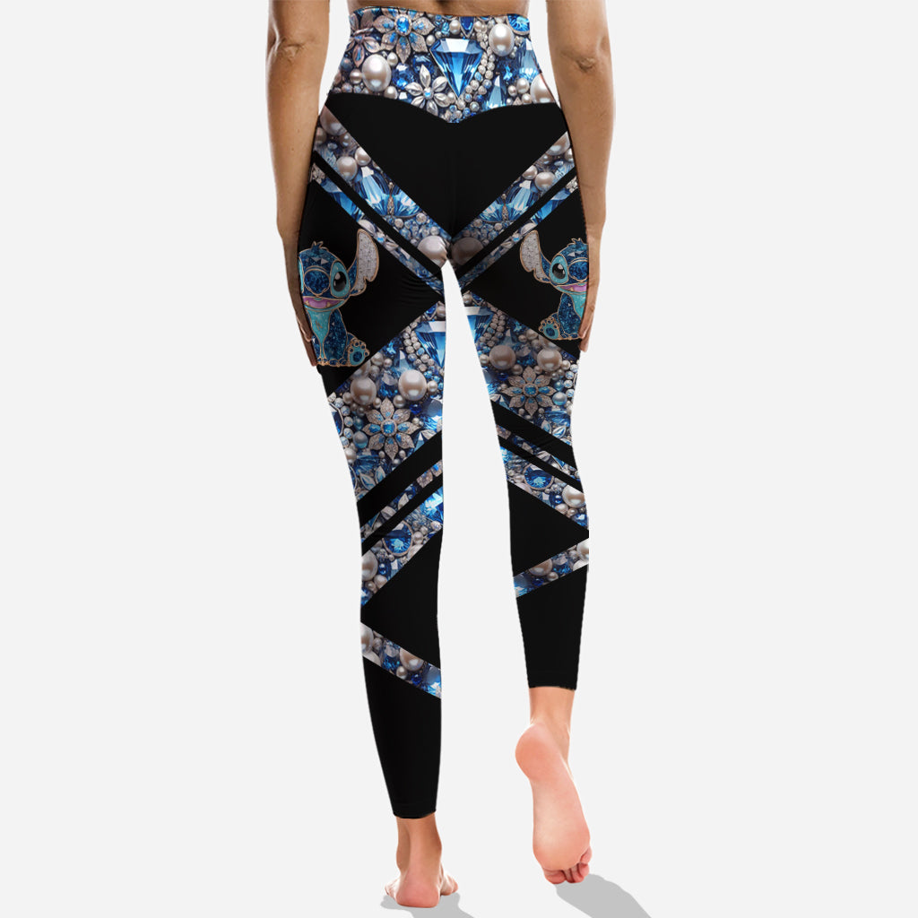 Ohana Means Family - Personalized Ohana Hollow Tank Top and Leggings