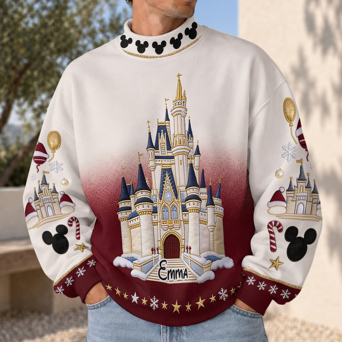 Magic Castle - Personalized Dream Trip Mock Neck Sweatshirt